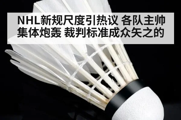 NHL新规尺度引热议 各队主帅集体炮轰 裁判标准成众矢之的